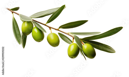 Wallpaper Mural Olive branch with fresh olive on transparent background Torontodigital.ca