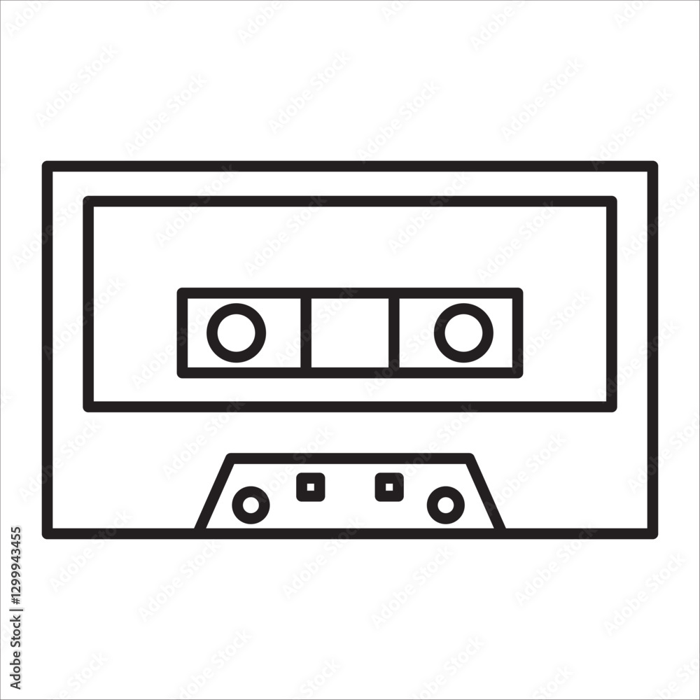 Obraz premium Casette icon outlina vactor