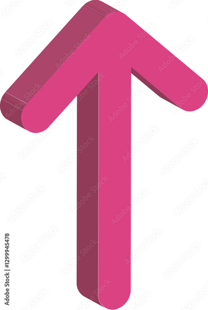 pink 3D arrow