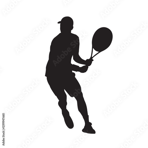 tennis player silhouette