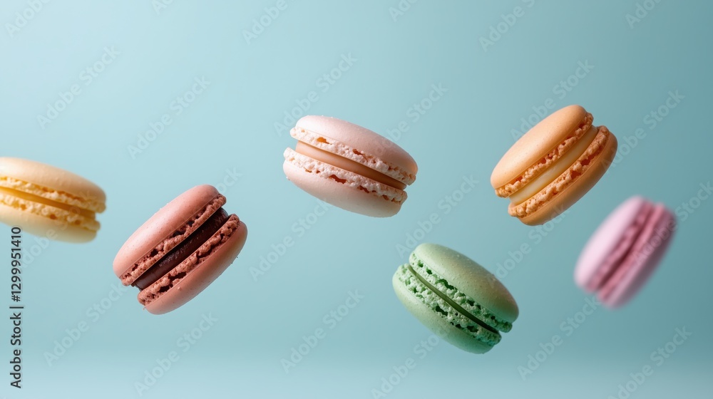 Delicious macarons capturing bakery aesthetics in food photography Delicious macarons capturing bakery aesthetics in food photography