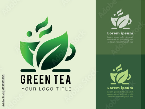 Green tea logo design and branding 