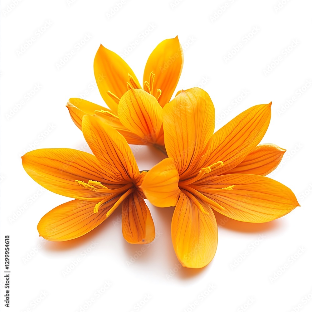 Obraz premium Purple crocus flower isolated on white background with copy space.