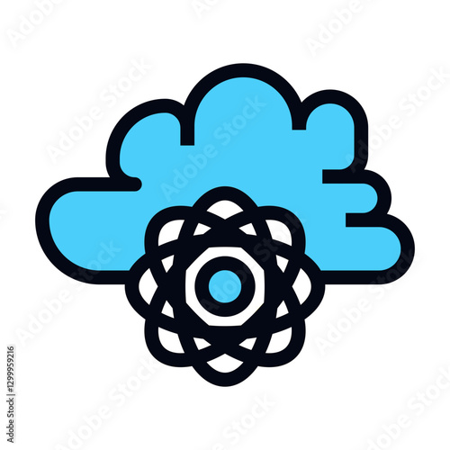 quantum cloud computing icon