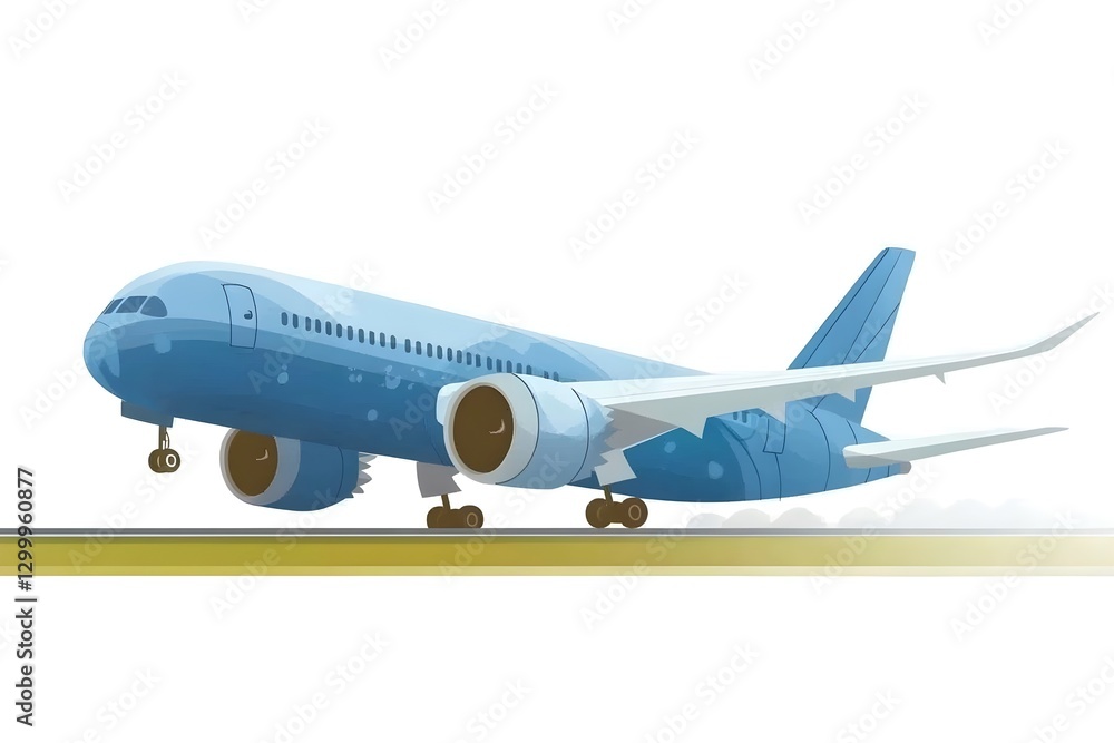 Obraz premium travel, aeroplane, aviation, flying, airplane, transport, air, sky, flight, jet, journey, passenger, plane, wing, aircraft, airline, commercial, business, illustration, horizontal, isolated