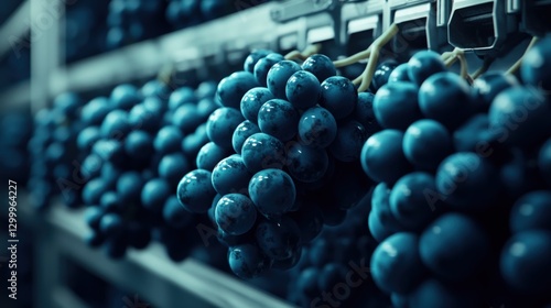 Wallpaper Mural Harvesting grapes using modern technology in the United States during fall season Torontodigital.ca