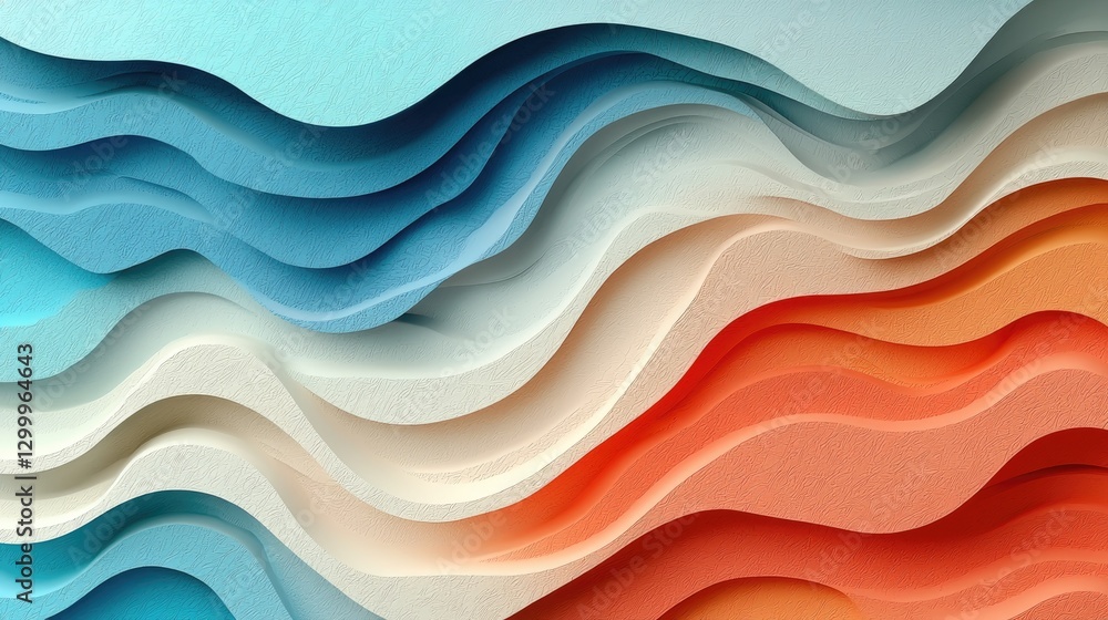 Abstract layered waves in soothing colors creating a tranquil backdrop for creative projects Abstract layered waves in soothing colors creating a tranquil backdrop for creative projects