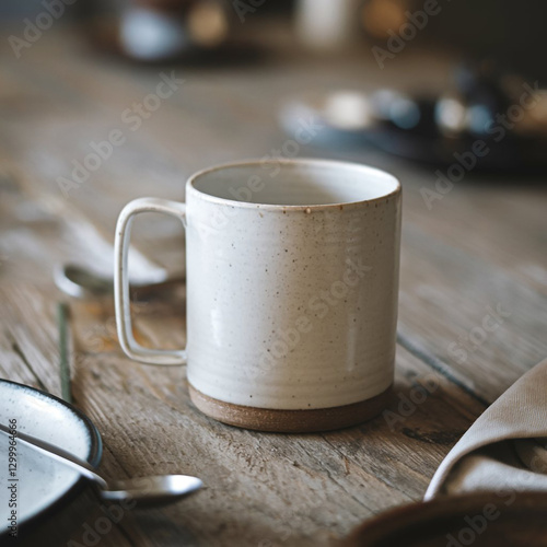 Realistic White Mug Mockup for Designers.