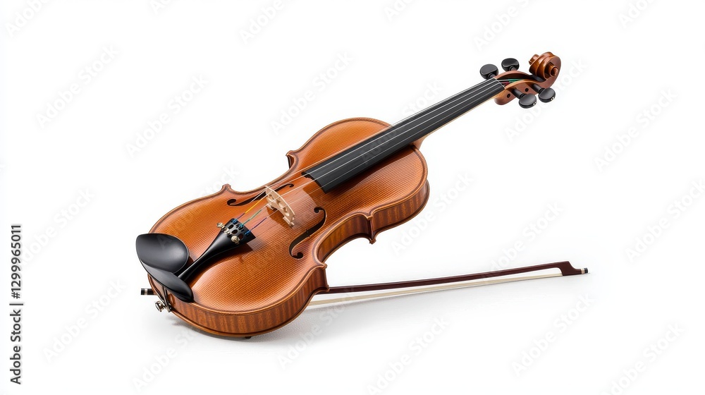 Fototapeta premium Captivating violin performance in a studio setting musical instruments creative art