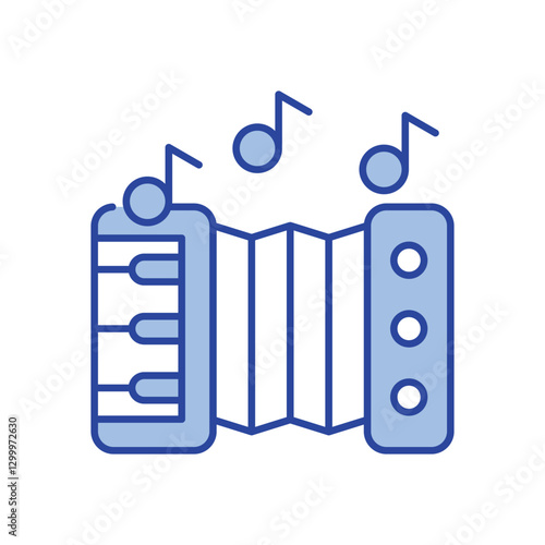 Accordion  Icon vector stock illustration