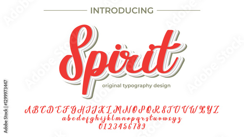 Spirit Font Stylish brush painted an uppercase vector letters, alphabet, typeface