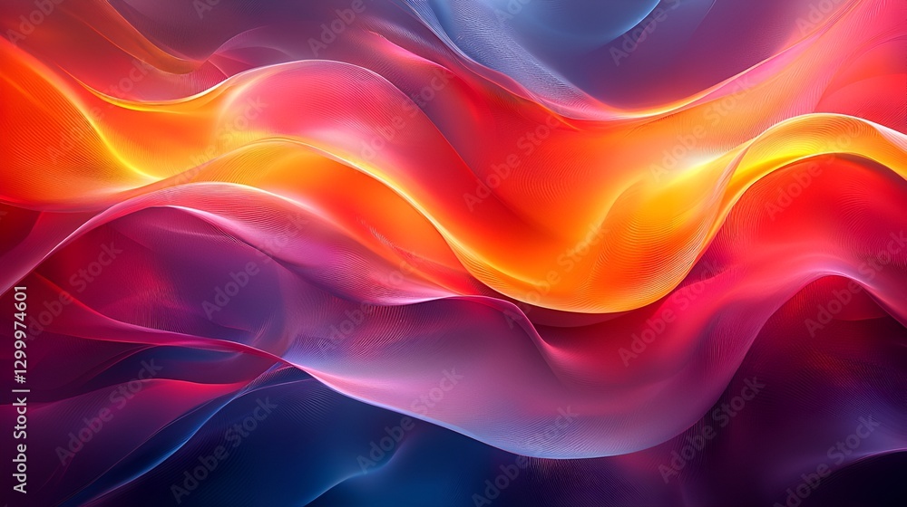 Fototapeta premium Abstract vibrant flowing colors, dynamic