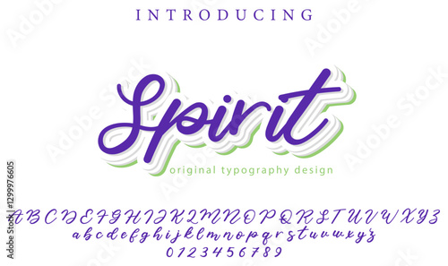 Spirit Font Stylish brush painted an uppercase vector letters, alphabet, typeface