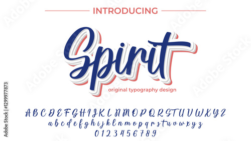 Spirit Font Stylish brush painted an uppercase vector letters, alphabet, typeface