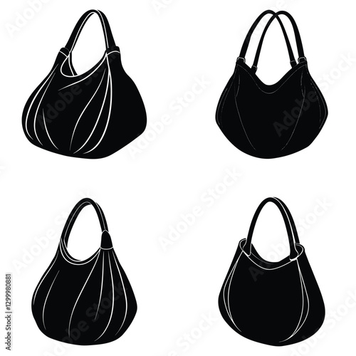 Hobo Bag silhouette vector