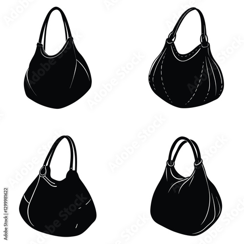 Hobo Bag silhouette vector