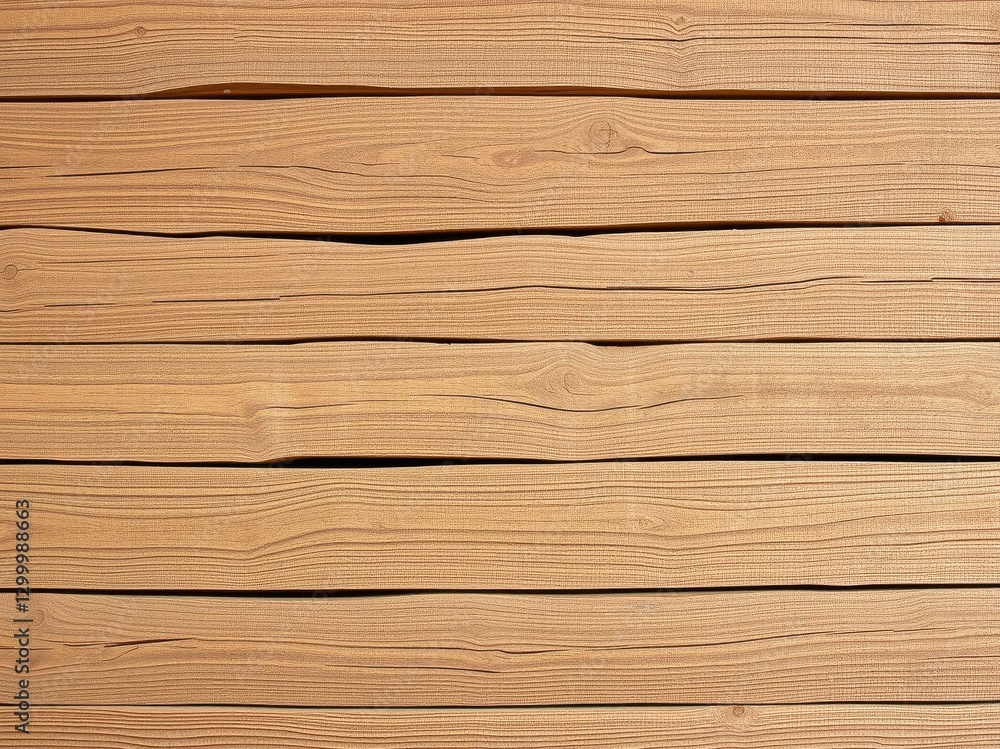Fototapeta premium Horizontal Light Brown Wood Planks