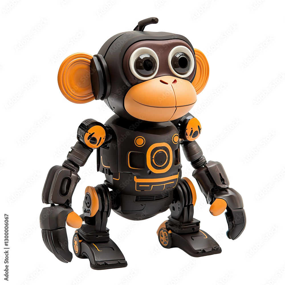Playful and Friendly Robotic Macaque Toy with Colorful Features and Cartoonish Design for Kids and Collectors Playful and Friendly Robotic Macaque Toy with Colorful Features and Cartoonish Design for Kids and Collectors