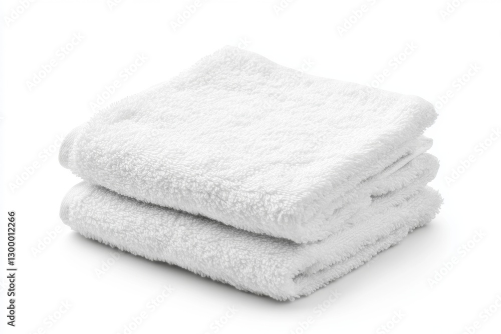 Soft and fluffy white towels stacked neatly. Perfect for your bathroom or spa setting. Add comfort and elegance to any space. Generative AI Soft and fluffy white towels stacked neatly. Perfect for your bathroom or spa setting. Add comfort and elegance to any space. Generative AI