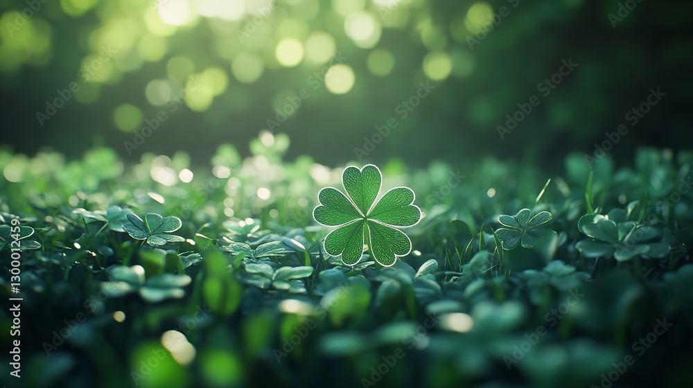 A sunlit, close-up scene of a field of clover with a bright, hazy background, creating a warm and natural atmosphere. A sunlit, close-up scene of a field of clover with a bright, hazy background, creating a warm and natural atmosphere.