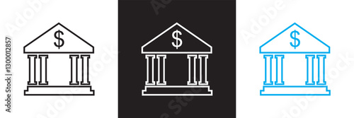 Loan and Credit  icons set. Mortgage, credit rating, calculator  icon.  Isolated on white and black background. Vector illustration. EPS 10