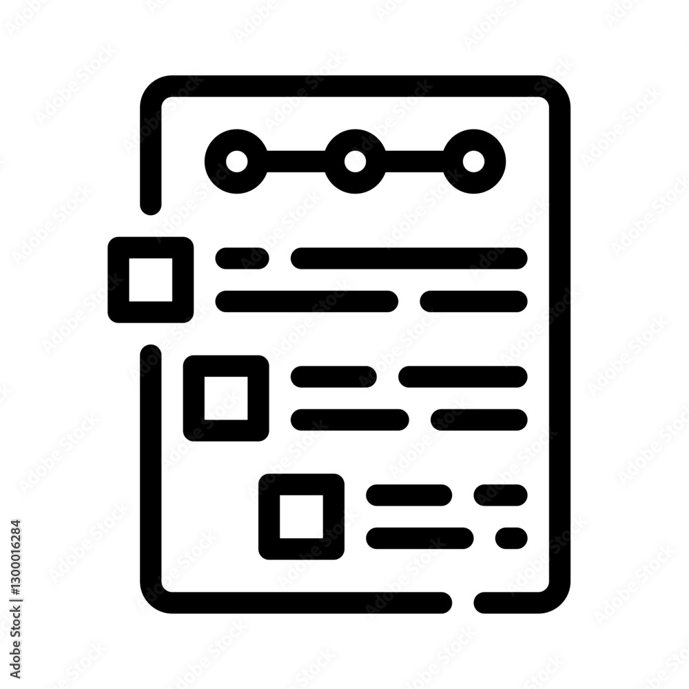 Icon Step Document With Style Outline Icon Step Document With Style Outline