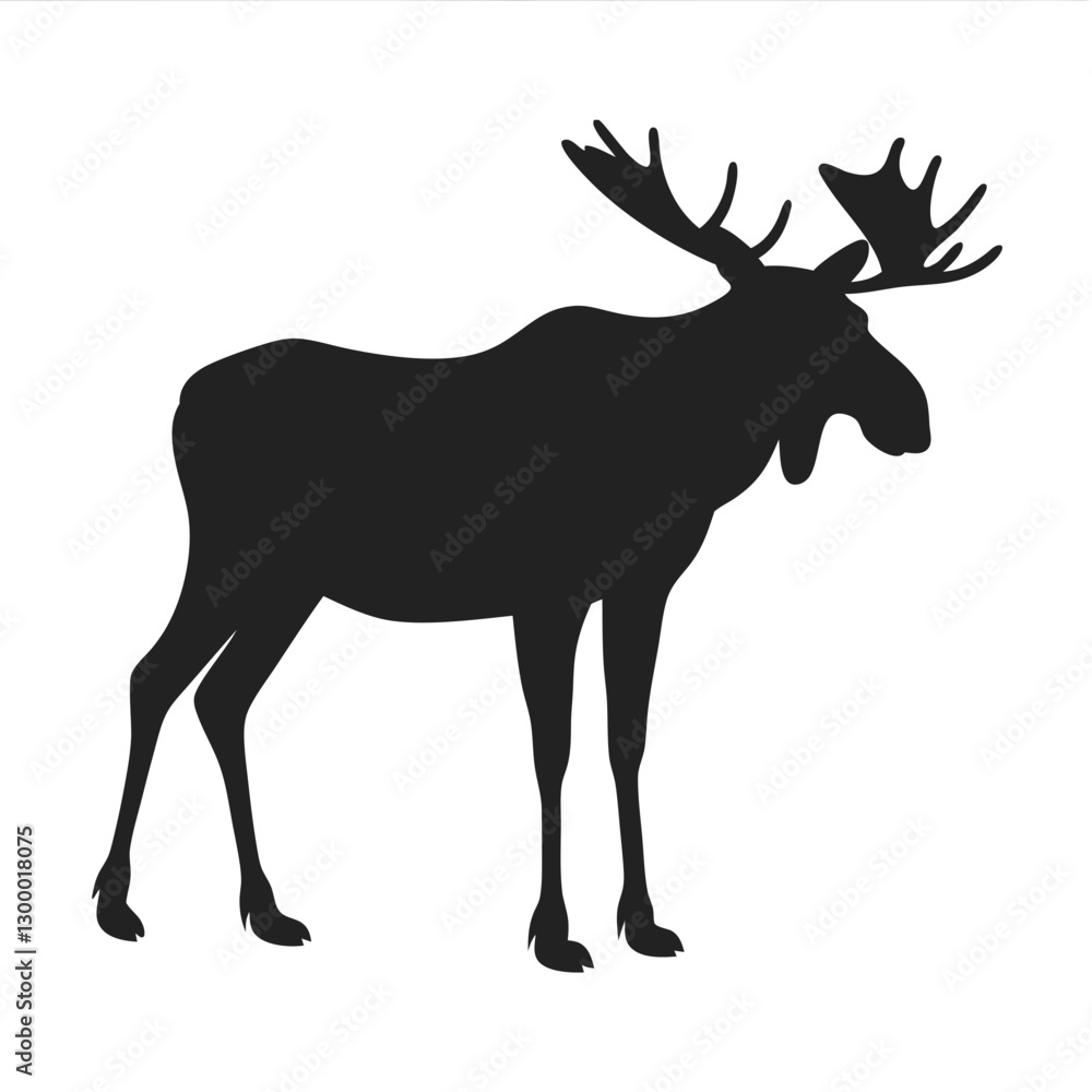 Moose Silhouette vector illustration Moose Silhouette vector illustration
