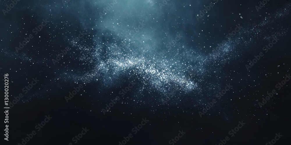 Obraz premium A depiction of the night sky with illuminated constellations and stardust