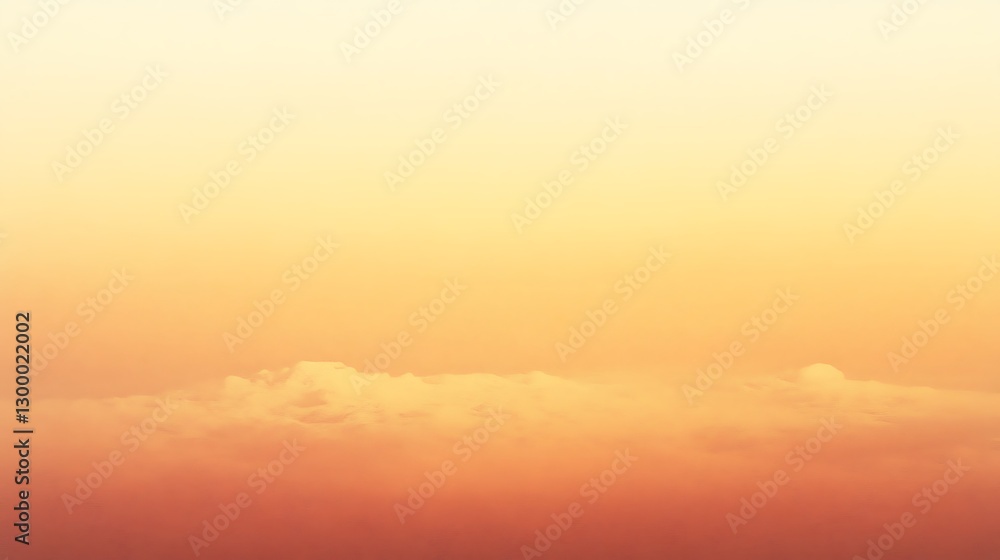 Golden hour cloudscape with warm gradient sky and soft clouds in the distance. Serene atmosphere Golden hour cloudscape with warm gradient sky and soft clouds in the distance. Serene atmosphere