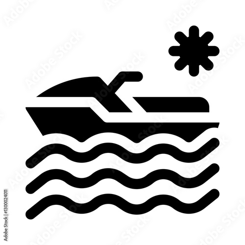 Jet Ski & Water Adventure glyph icon