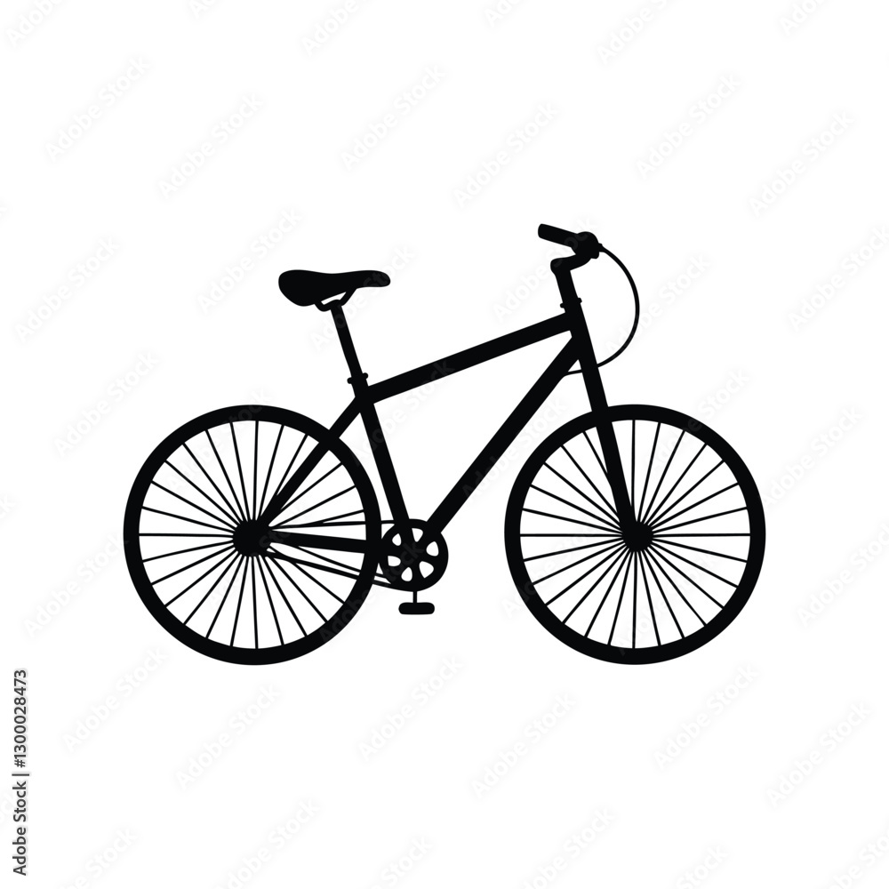 Fototapeta premium bicycle silhouette isolated on white background