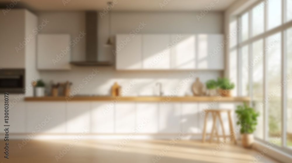 Defocused and Blurr Photo of Modern and Luxury Simple Kitchen Interior Design. AI Generated Images Defocused and Blurr Photo of Modern and Luxury Simple Kitchen Interior Design. AI Generated Images
