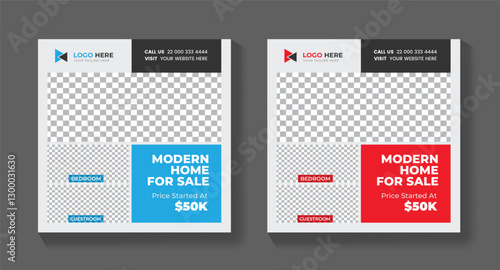 Rental House For Sale Social Media Post Template,  Real Estate Post Template, Modern Home, Dream House, Elegant House, Print Ready

