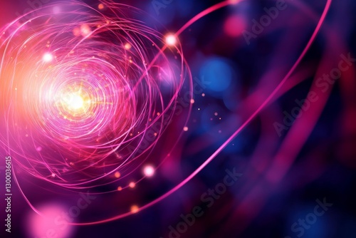 Close-up view of a proton collision simulation featuring luminous bursts and detailed particle trails, illustrating concepts in nuclear fusion for energy progress