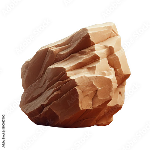 Sandstone rock isolated on transparent background