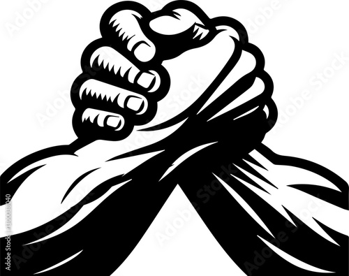 Respect Handshake Illustration – Symbol of Unity, Agreement, and Partnership