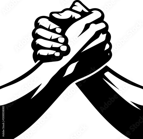 Respect Handshake Illustration – Symbol of Unity, Agreement, and Partnership
