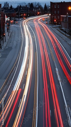 Wallpaper Mural A mesmerizing time-lapse fusion of city lights turning on at dusk, windows glowing one by one, neon signs flickering to life, traffic building up, a vibrant shift from day to night, urban elegance, Torontodigital.ca