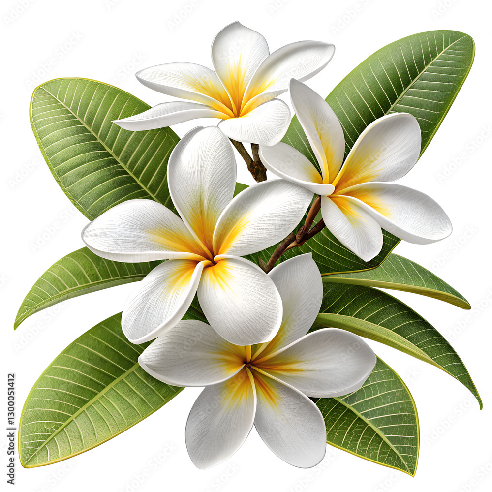 Fototapeta premium frangipani flower isolated on white