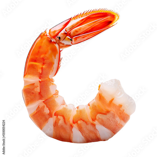a single cooked shrimp.