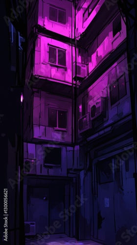 Neon City Alleyway
