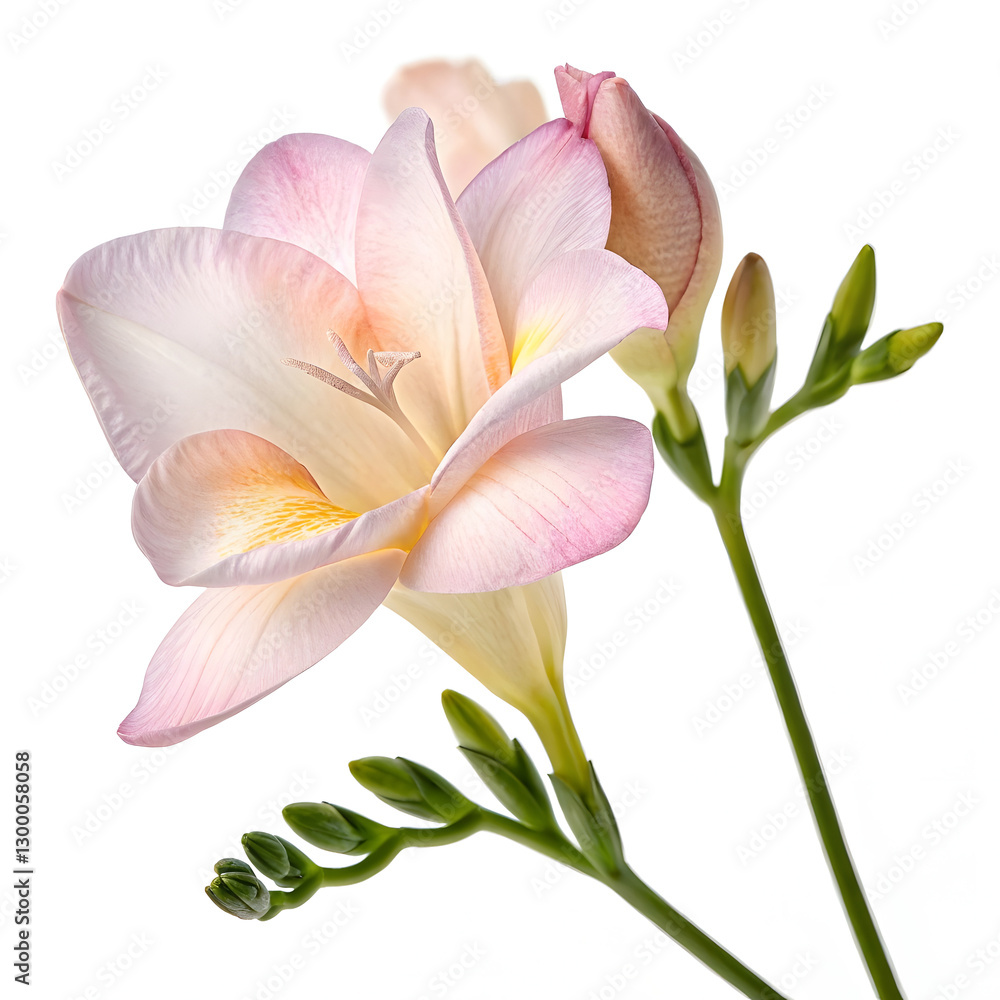 Fototapeta premium pink lily isolated on white