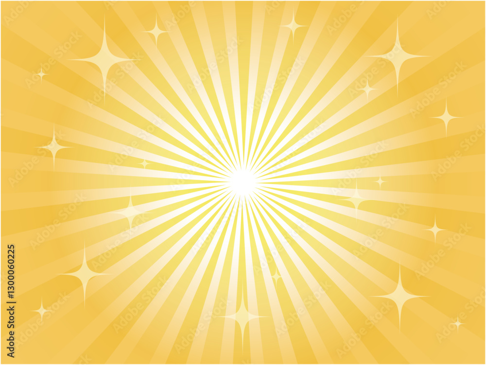 custom made wallpaper toronto digitalキラキラ輝くポップな集中線背景素材_金色