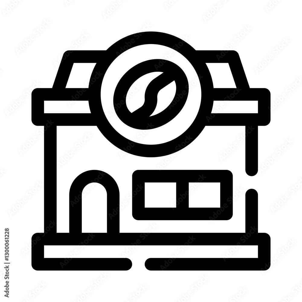 Coffee Shop Exterior line icon Coffee Shop Exterior line icon