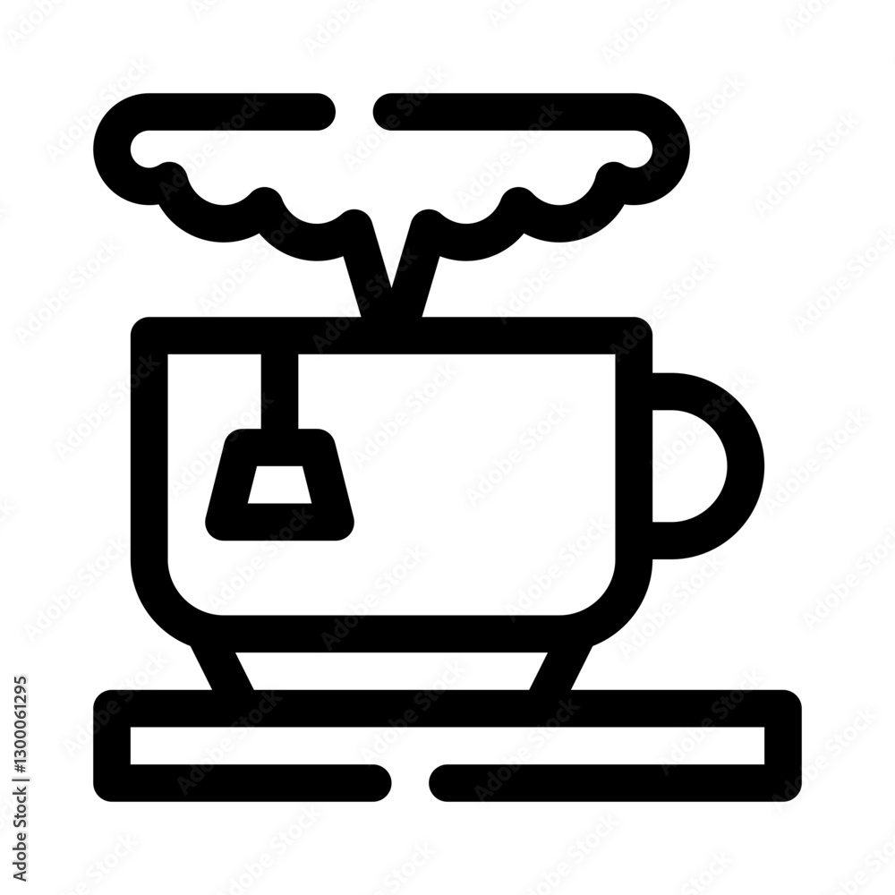 Tea Cup with Steam line icon Tea Cup with Steam line icon