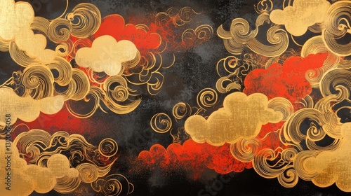 Dynamic cloud patterns dance across the sky china art series vibrant atmosphere aesthetic perspective cultural inspiration photo