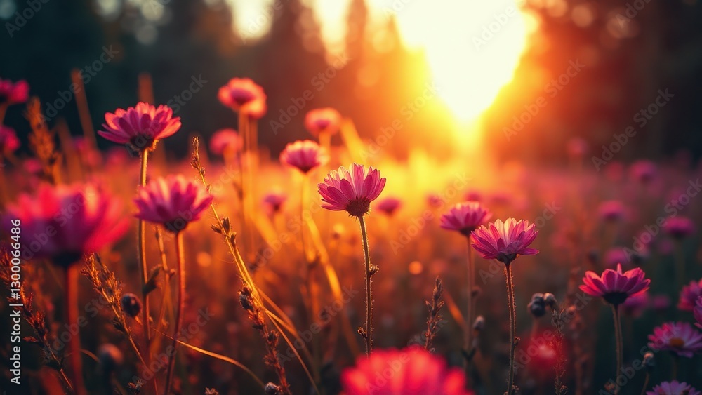 I love you wallpaper with vibrant pink flowers in a field, illuminated by a warm, golden sunset. I love you wallpaper with vibrant pink flowers in a field, illuminated by a warm, golden sunset.