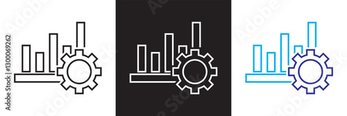 Accounting  icons set. Isolated on white and black background. Vector illustration. EPS 10
