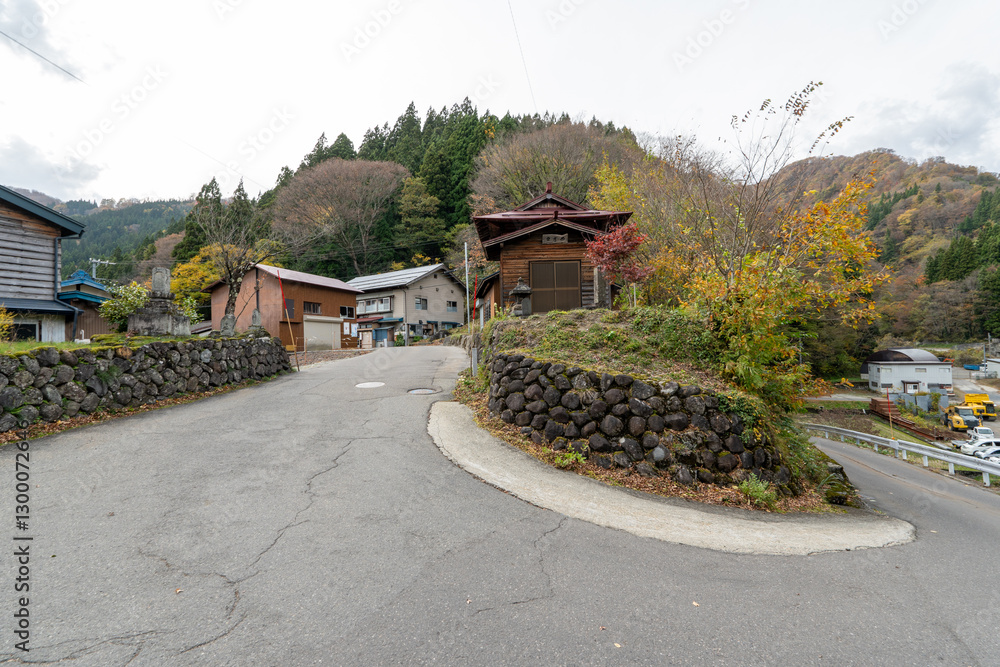 Fototapeta premium Historic old road “Salt Road” which is also a long distance hiking course and its surroundings