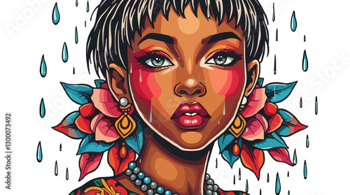 Melancholic Woman Portrait